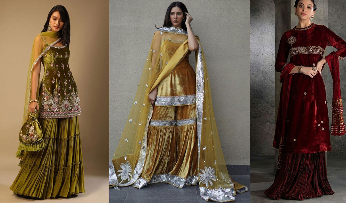 Velvet Ethnic Garara Suits