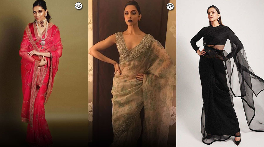 Deepika Padukone - Organza Saree Collection
