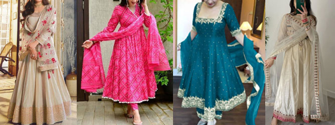 party wear anarkali suits and gowns