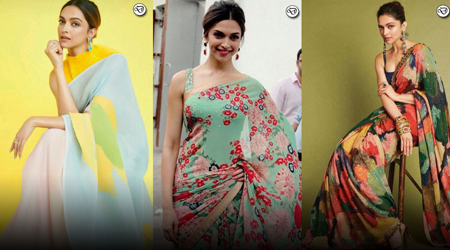 Deepika Padukone - Saree with Sleeveless Blouse