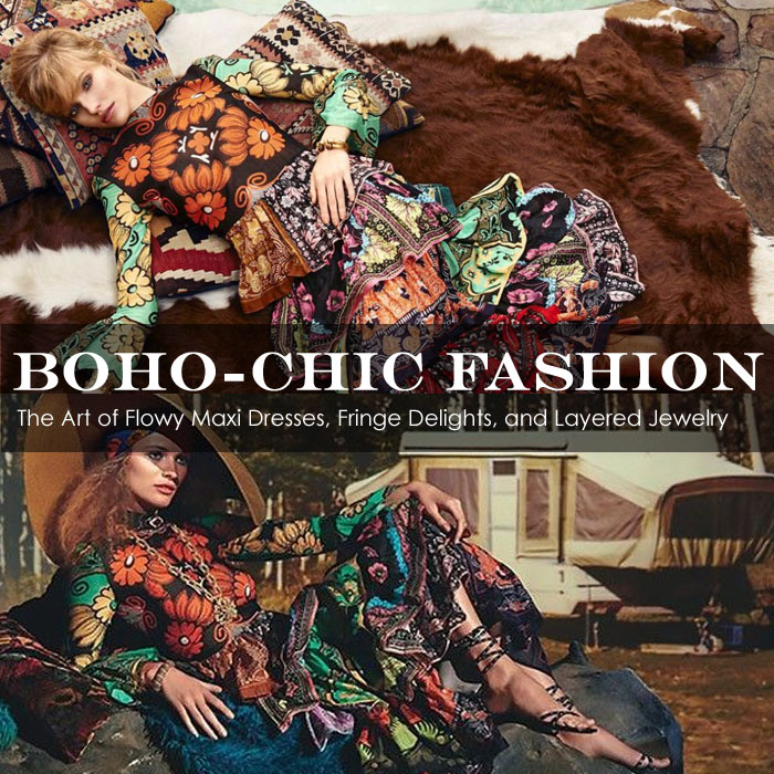 Boho-Chic Fashion: The Art of Flowy Maxi Dresses, Fringe Delights, and Layered Jewelry