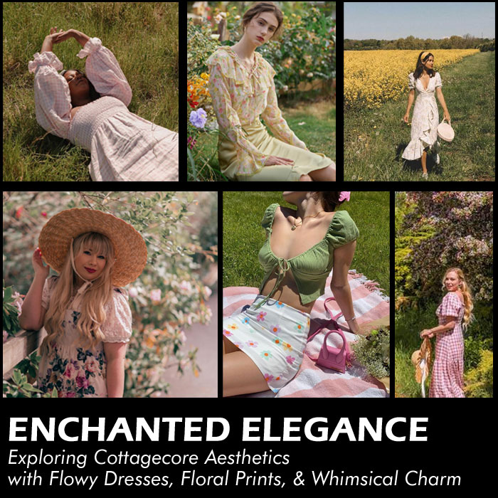 Cottagecore fashion trend, Romantic fashion aesthetics, Flowy dresses and floral prints, Whimsical accessories in fashion, Pastoral-inspired clothing, Nostalgic fashion style, Rural life-inspired fashion, Embracing simplicity through fashion, Vintage-inspired fashion trends,  Nature-inspired clothing, DIY Cottagecore projects, Cottagecore lifestyle and fashion, Slow living fashion movement, Enchanting fashion aesthetics, Escapist fashion trends, Instagram and TikTok fashion communities, Modern interpretations of nostalgia, Connecting with nature through clothing, Serenity and beauty in fashion, Timeless appeal of Cottagecore